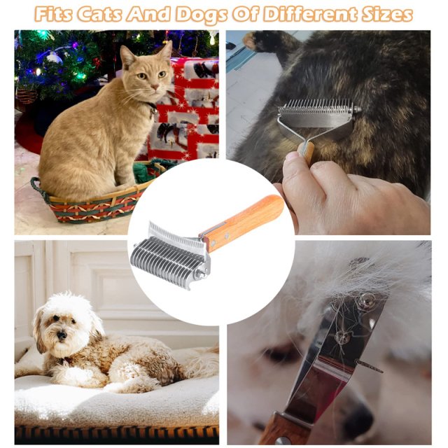 3-in-1 Deshedding Dog Rake Brush - Image 5