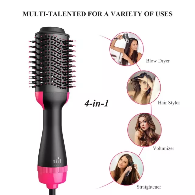 4-in-1 Volumizer & Hot Air Brush Hair Dryer - Image 5