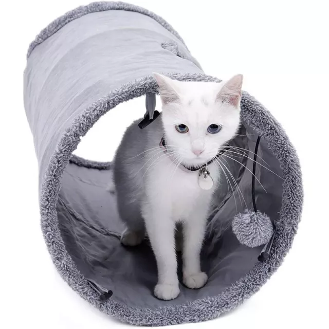 Collapsible Cat Tunnel with Crinkle Suede and Peek Hole – Portable Kitten Play Hideaway - Image 7