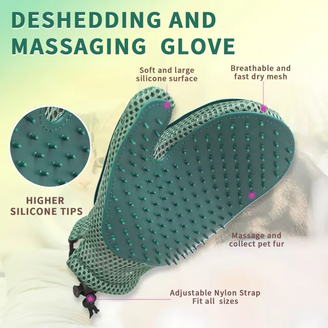 2-in-1 Pet Grooming and Fur Removal Glove - Image 3