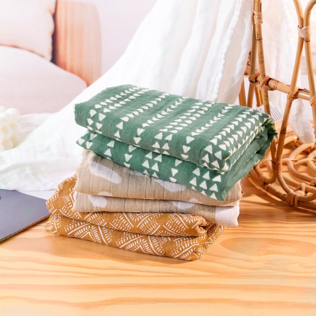 3-Piece Muslin Baby Swaddle Blanket Set - Image 7