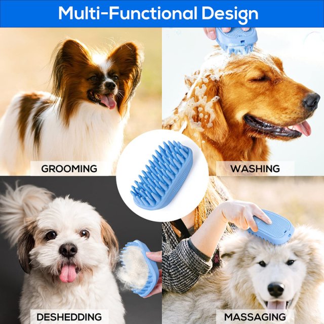 Soft Silicone Pet Bath & Grooming Brush - Image 3