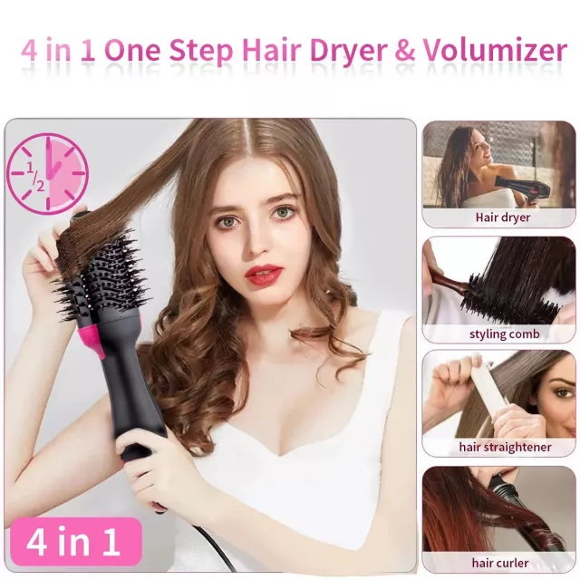 4-in-1 Volumizer & Hot Air Brush Hair Dryer - Image 4