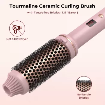 Ceramic Hair Curling Brush with Thermal Heating