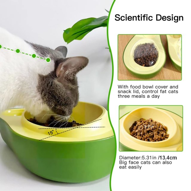 Automatic Raised Pet Feeder with Water Dispenser - Slow Feeder Bowl for Small Dogs & Cats - Image 6