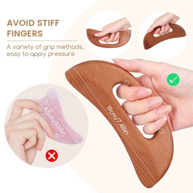 Health Care Slimming Guasha Board Wood Therapy Massage Stick - Image 5