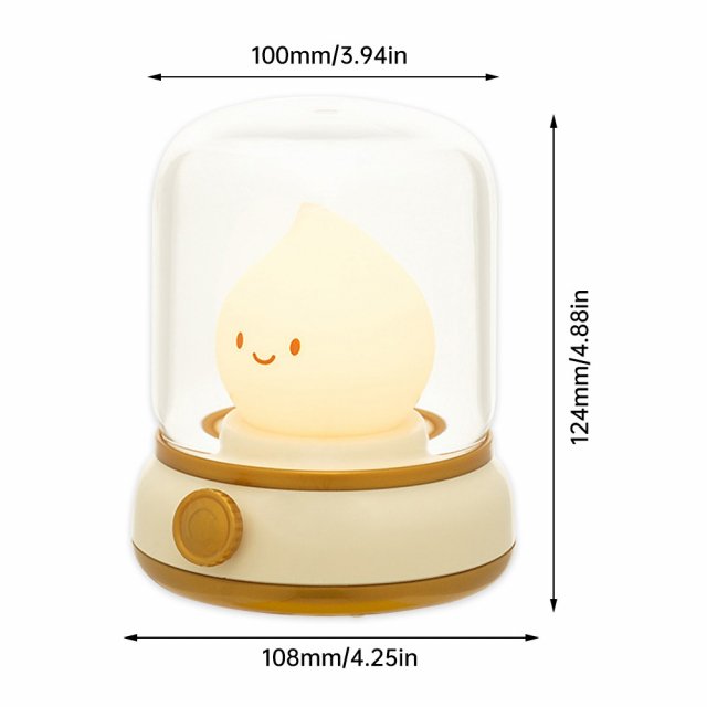 Vintage-Style USB Rechargeable LED Night Light with Stepless Dimming - Image 9