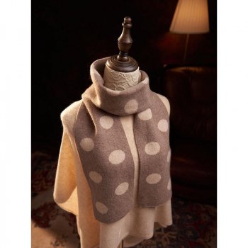Luxurious Women’s Cashmere & Wool Dotted Scarf