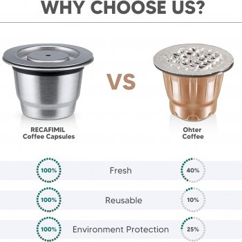 Reusable Stainless Steel Coffee Pods for Nespresso Machines