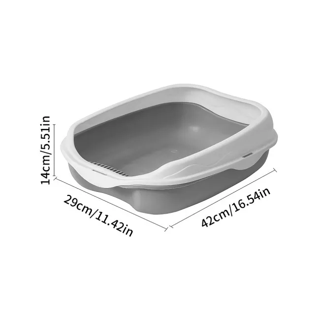 Semi-Closed Spatter-Proof Cat Litter Box with Large Space and Anti-Splash Pedal - Image 7