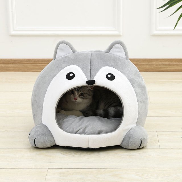 Cozy Plush Cat Bed & Lounger - Image 7