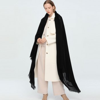 Elegant Cashmere Wool Scarf for Women – Oversized Autumn Shawl & Wrap