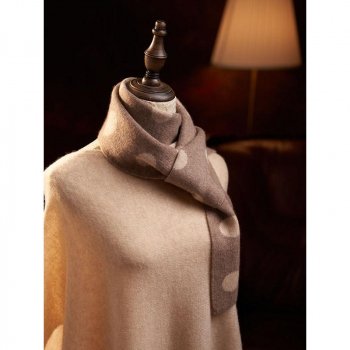 Luxurious Women’s Cashmere & Wool Dotted Scarf