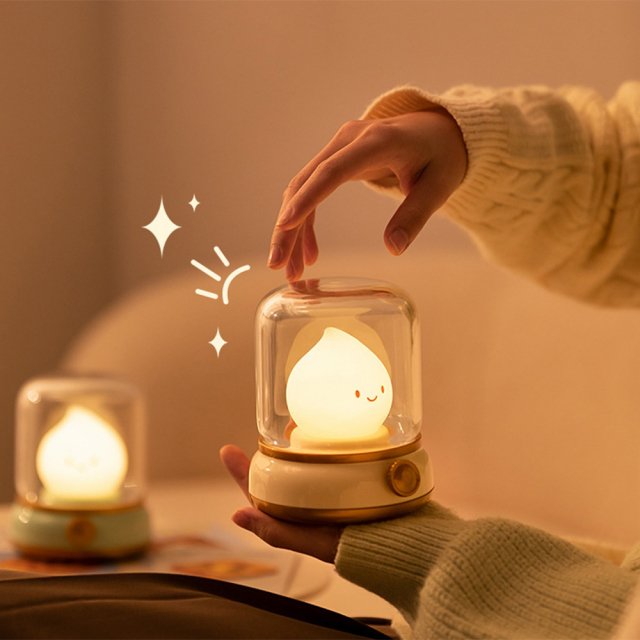 Vintage-Style USB Rechargeable LED Night Light with Stepless Dimming - Image 7