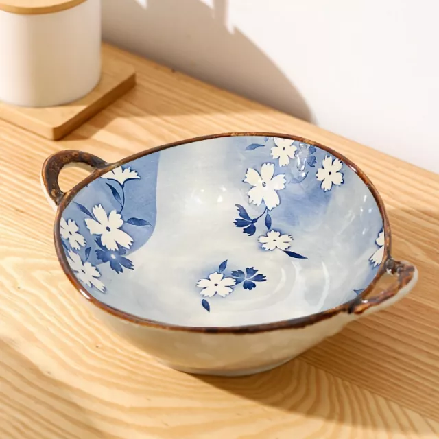 Ceramic Noodle and Soup Bowl with Handle - Image 5