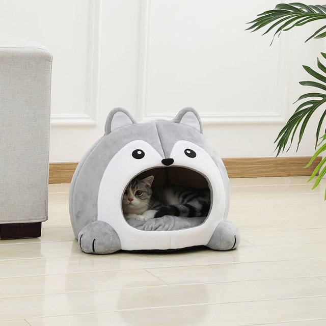 Cozy Plush Cat Bed & Lounger - Image 6