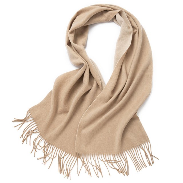 Luxurious Double-Sided Wool Scarf - Cashmere Pashmina Shawl & Wrap - Image 8