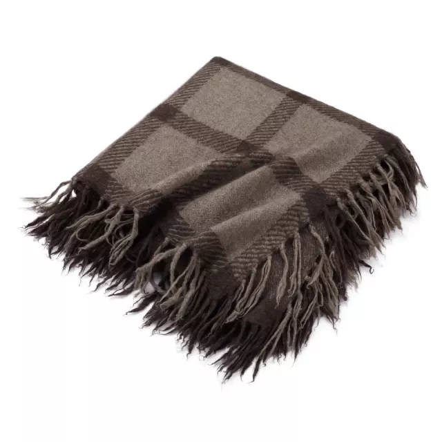 Luxury Wool Plaid Scarf Shawl - Image 7