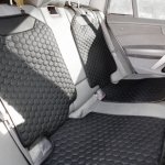 Car Seat Protector Mat Black “Hexy” - Premium Eco Leather