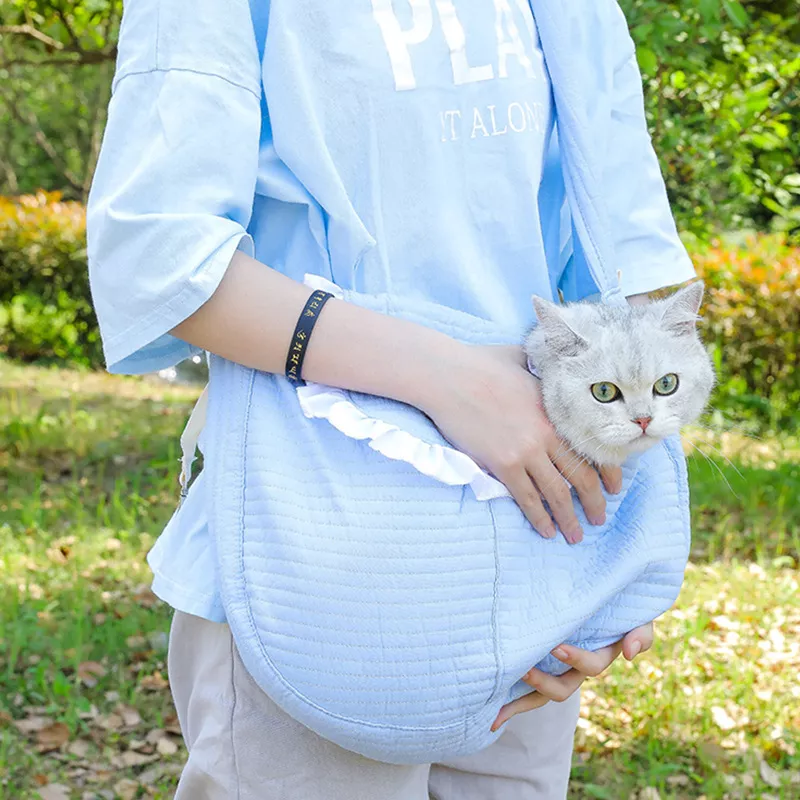 Travel Sling: Soft Mesh Shoulder Bag for Small Dogs & Cats 