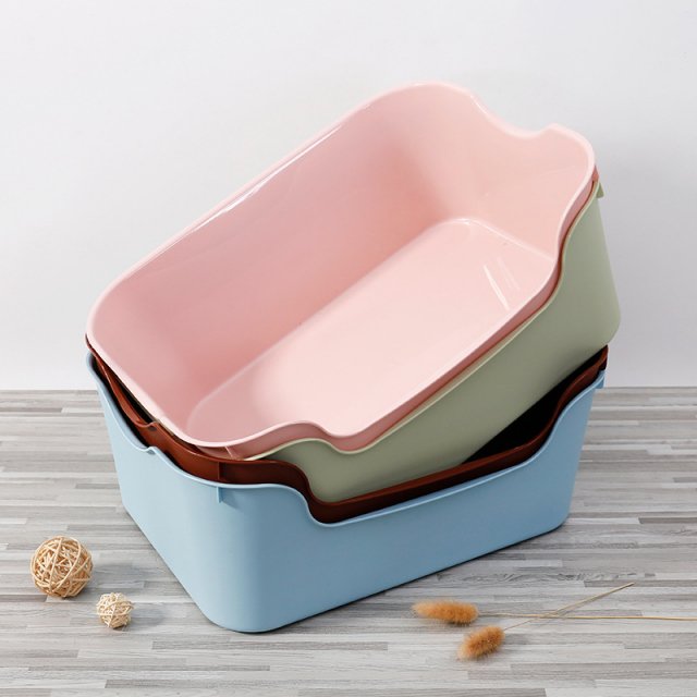 Elevated Semi-Enclosed Cat Litter Box with Anti-Splash High Sides
