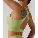 2-Piece Women’s Yoga Set: High-Waist Leggings & Front-Zipper Crop Top - Image 3