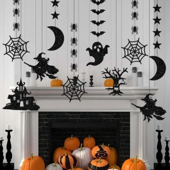 6-Piece Halloween Hanging Banner Garland