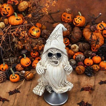 Skeleton Gnome Halloween Decor