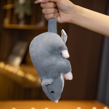 Adorable Grey Mouse Plush Toy