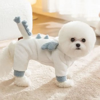 Winter Dinosaur Dog Sweater Four-Legged Pet Outfit for Halloween