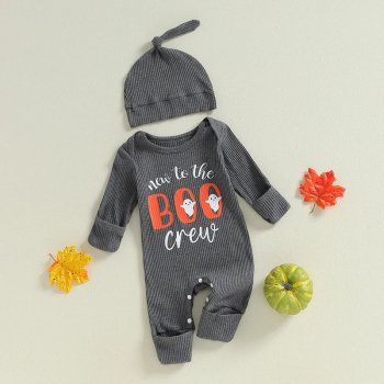 Pumpkin/Ghost Print Baby Halloween Romper