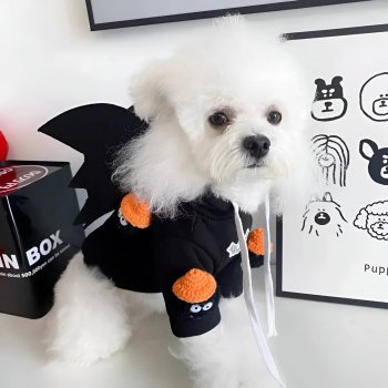Adorable Teddy Bear Dog Hoodie with Funny Wings