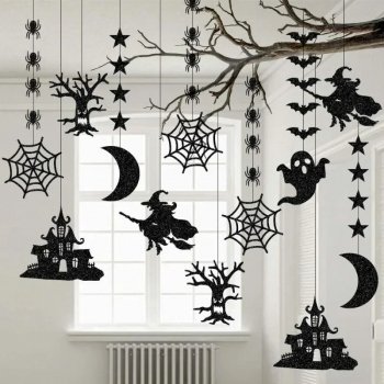 6-Piece Halloween Hanging Banner Garland