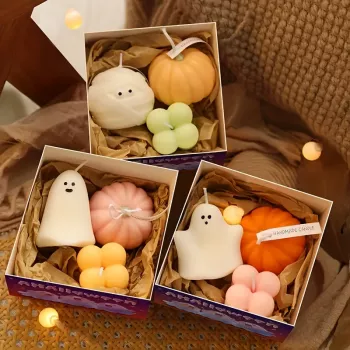 Halloween Pumpkin & Ghost Shaped Scented Candles