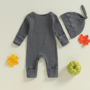 Pumpkin/Ghost Print Baby Halloween Romper