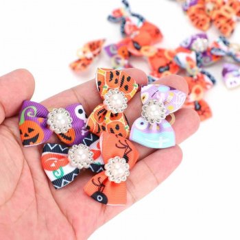 25PCS Pet Christmas & Halloween Festive Accessories for Cats & Dogs