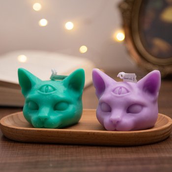 Purple Fox Head Scented Candles