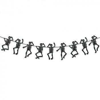Funny Black Skull Halloween Banner