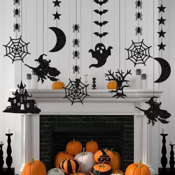 6-Piece Halloween Hanging Banner Garland