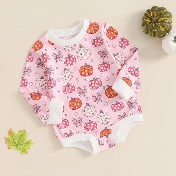 Baby Girls Halloween Long Sleeve Romper