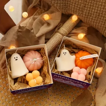 Halloween Pumpkin & Ghost Shaped Scented Candles