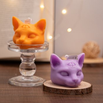 Purple Fox Head Scented Candles