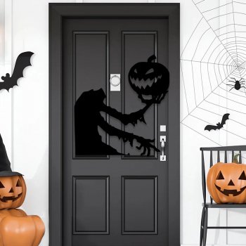 Horror Scar Mouth Halloween Door Sticker