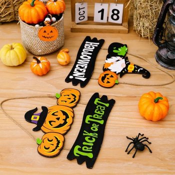 Halloween Hanging Wood Ornaments