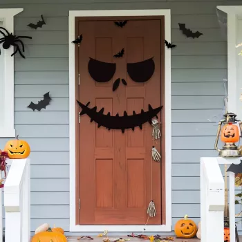Horror Scar Mouth Halloween Door Sticker