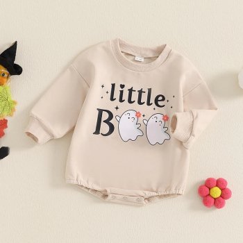 Ghost Print Long Sleeve Jumpsuit for Boys and Girls