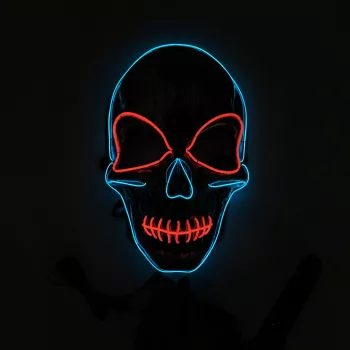 LED Glowing Skull Mask - Perfect for Halloween, Clubs, and Cosplay