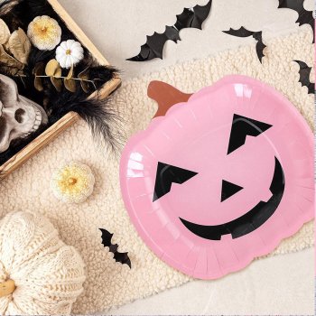 Halloween Celebration 9 Inch Pumpkin Cake Plates