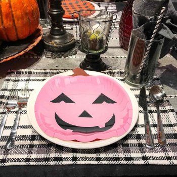 Halloween Celebration 9 Inch Pumpkin Cake Plates