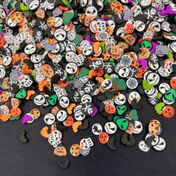 100g Mixed Halloween Ghost Polymer Clay Slices for Crafts & Nail Art